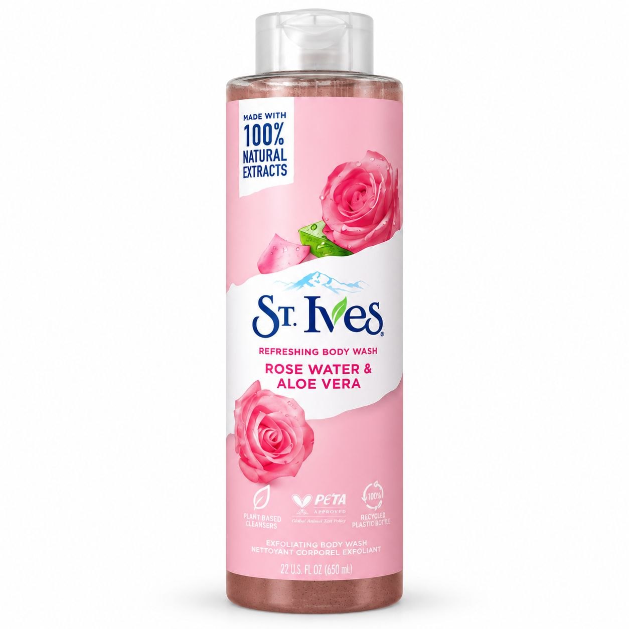 St. Ives Rose Water & Aloe Vera гель для душа 650 мл - Лицевая