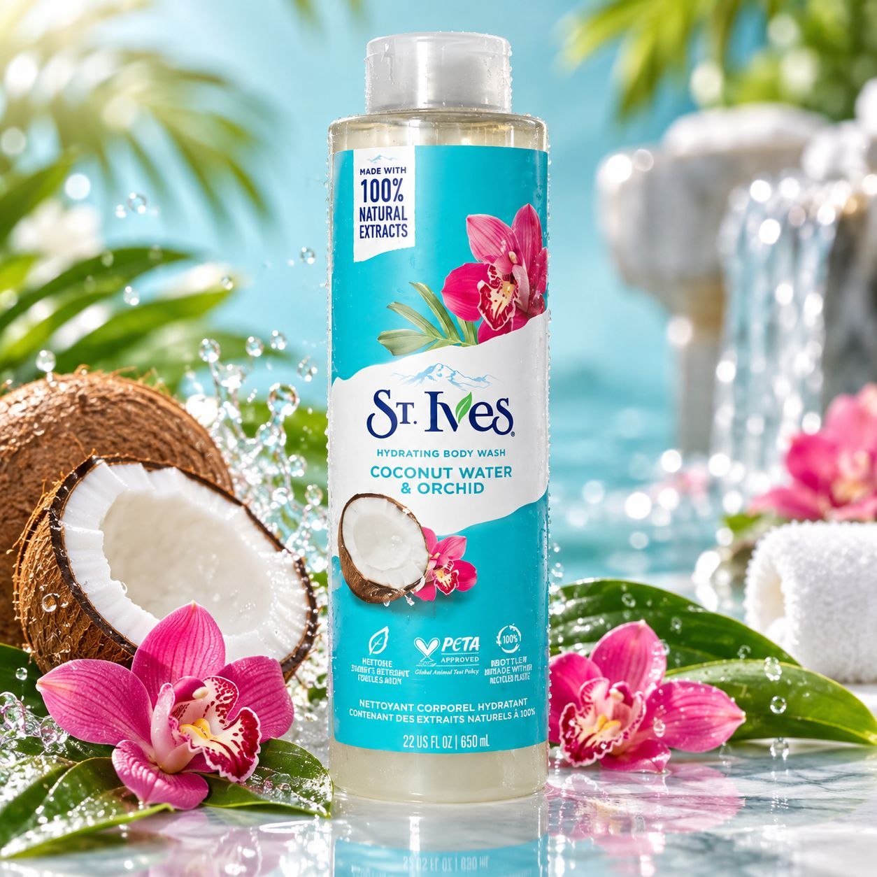 St. Ives Coconut Water & Orchid гель для душа 650 мл