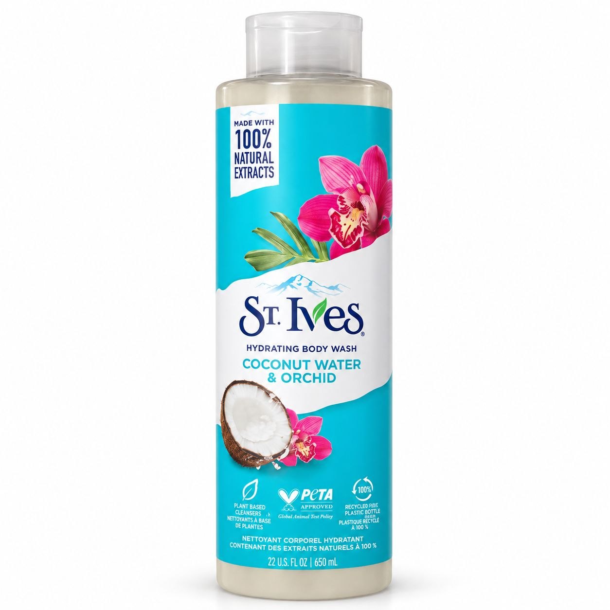 St. Ives Coconut Water & Orchid гель для душа 650 мл - Лицевая