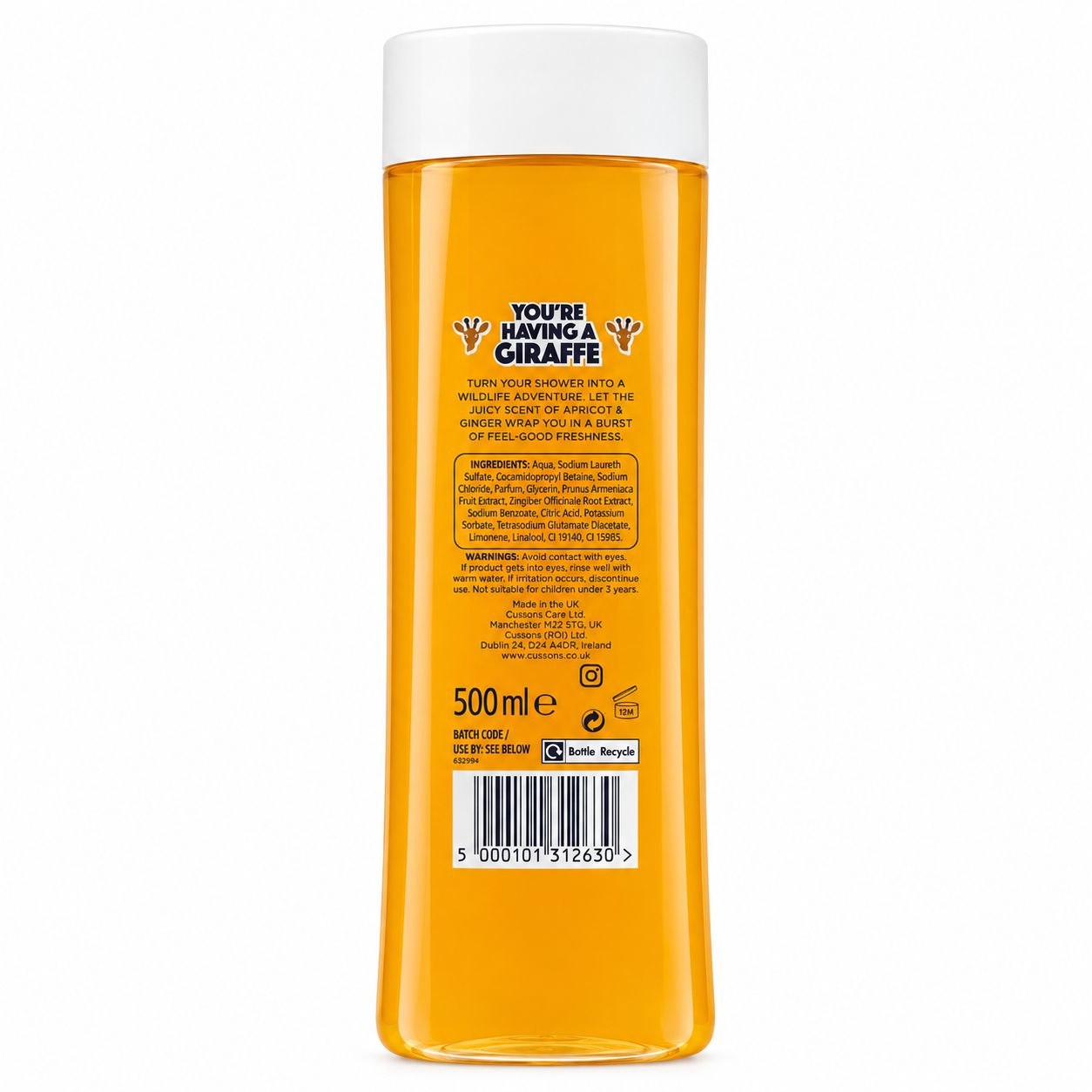 Cussons пена для ванны Apricot 500 мл - Обратная