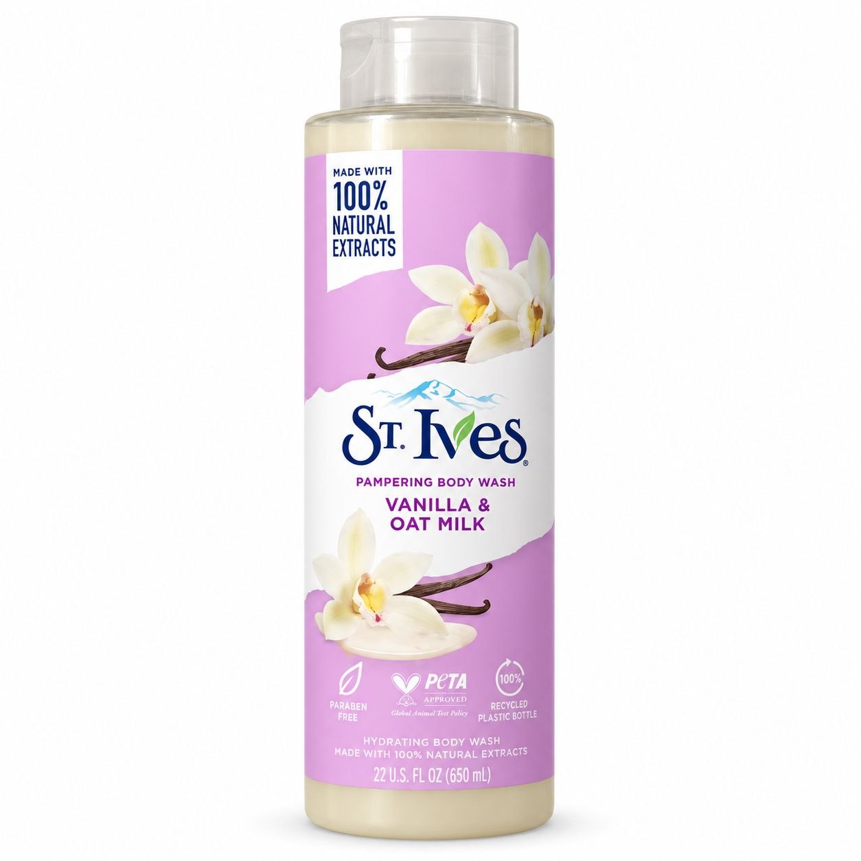 St. Ives Vanilla & Oat Milk гель для душа 650 мл - Лицевая