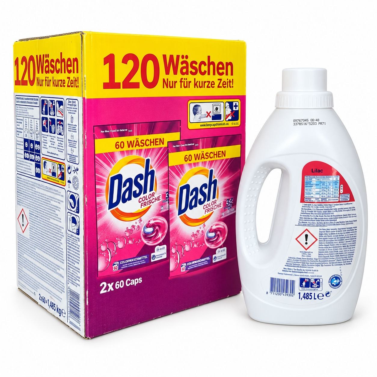 DASH CAPS (2х60шт+Bonux Gel) 3in1 Color Frische - Обратная