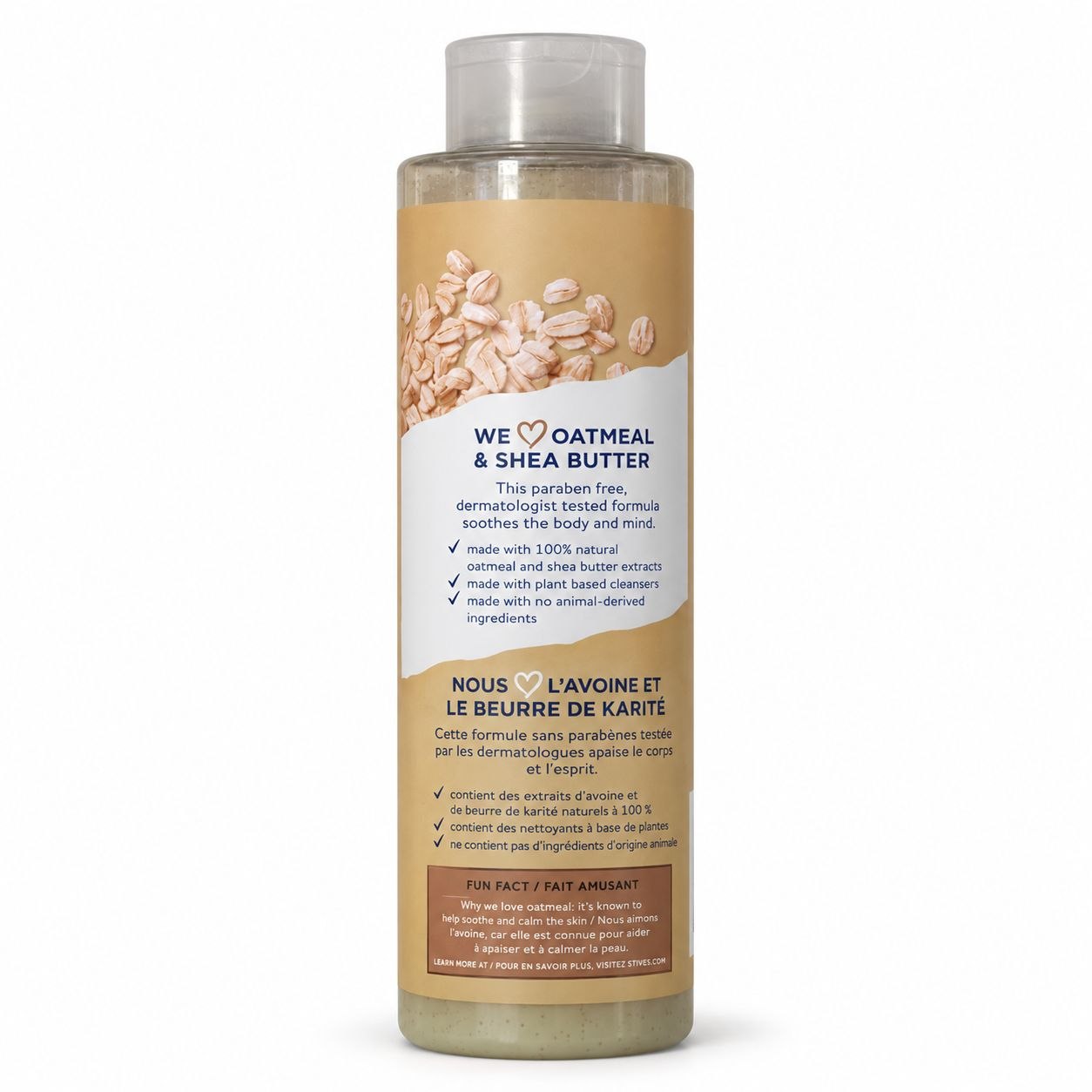 St. Ives Oatmeal & Shea Butter гель для душа 650 мл - Обратная