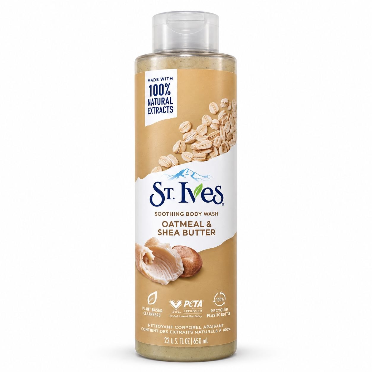 St. Ives Oatmeal & Shea Butter гель для душа 650 мл - Лицевая