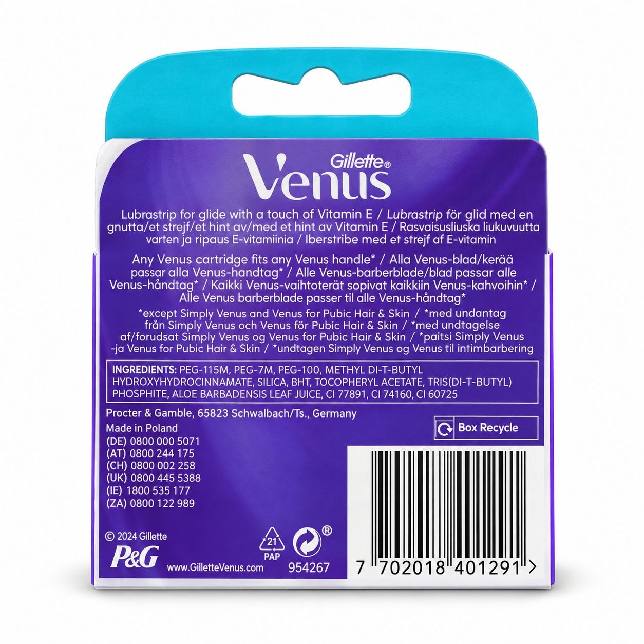 Gillette Venus Deluxe Smooth Swirl сменные кассеты 3 шт - Обратная