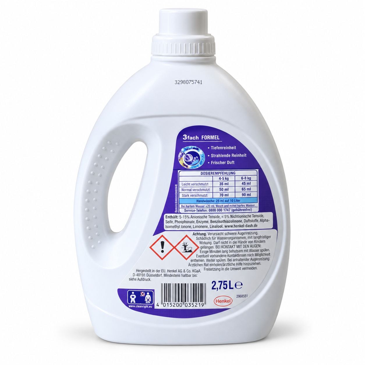 DASH GEL (2.25L)(50стир) Colorwaschmittel - Обратная