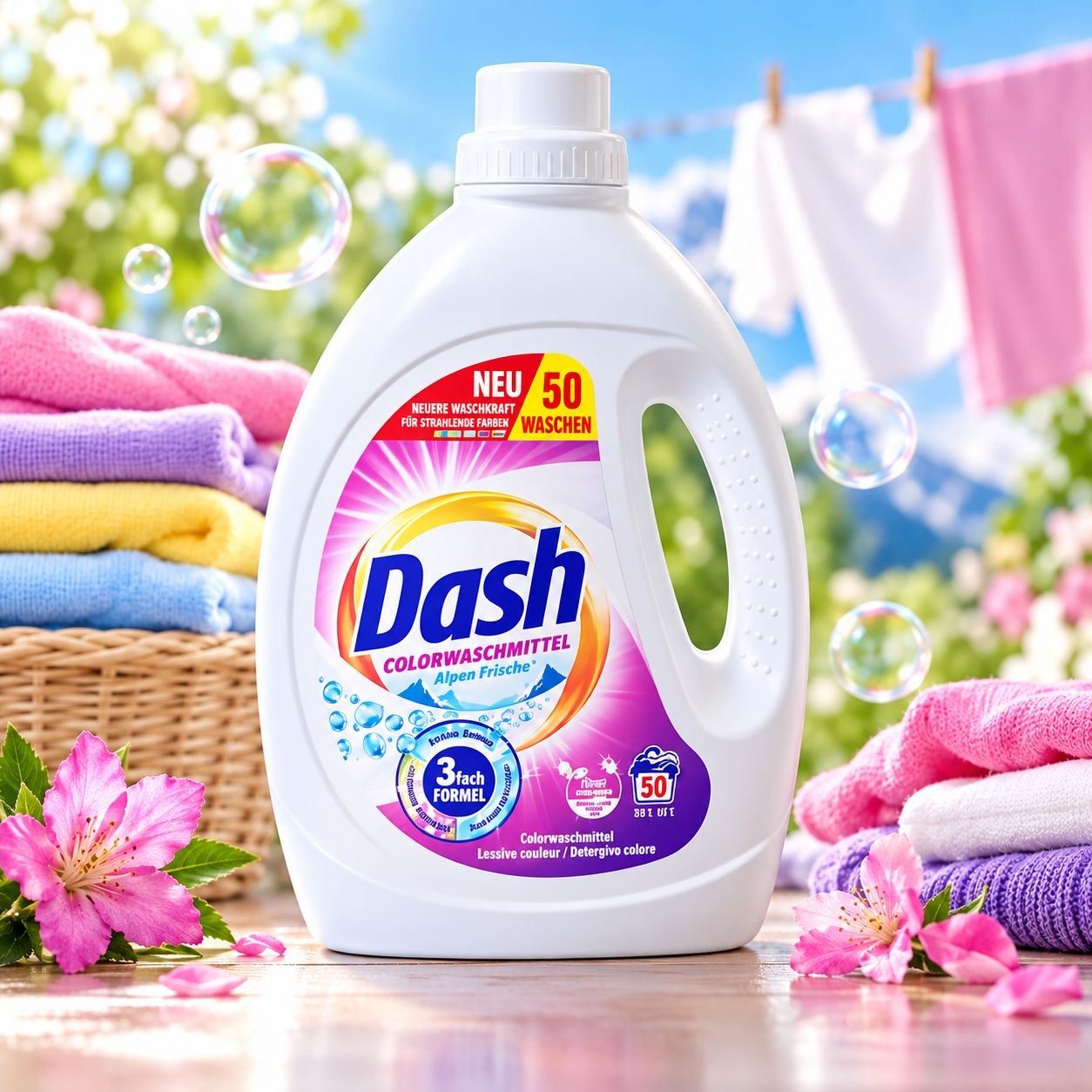 DASH GEL (2.25L)(50стир) Colorwaschmittel