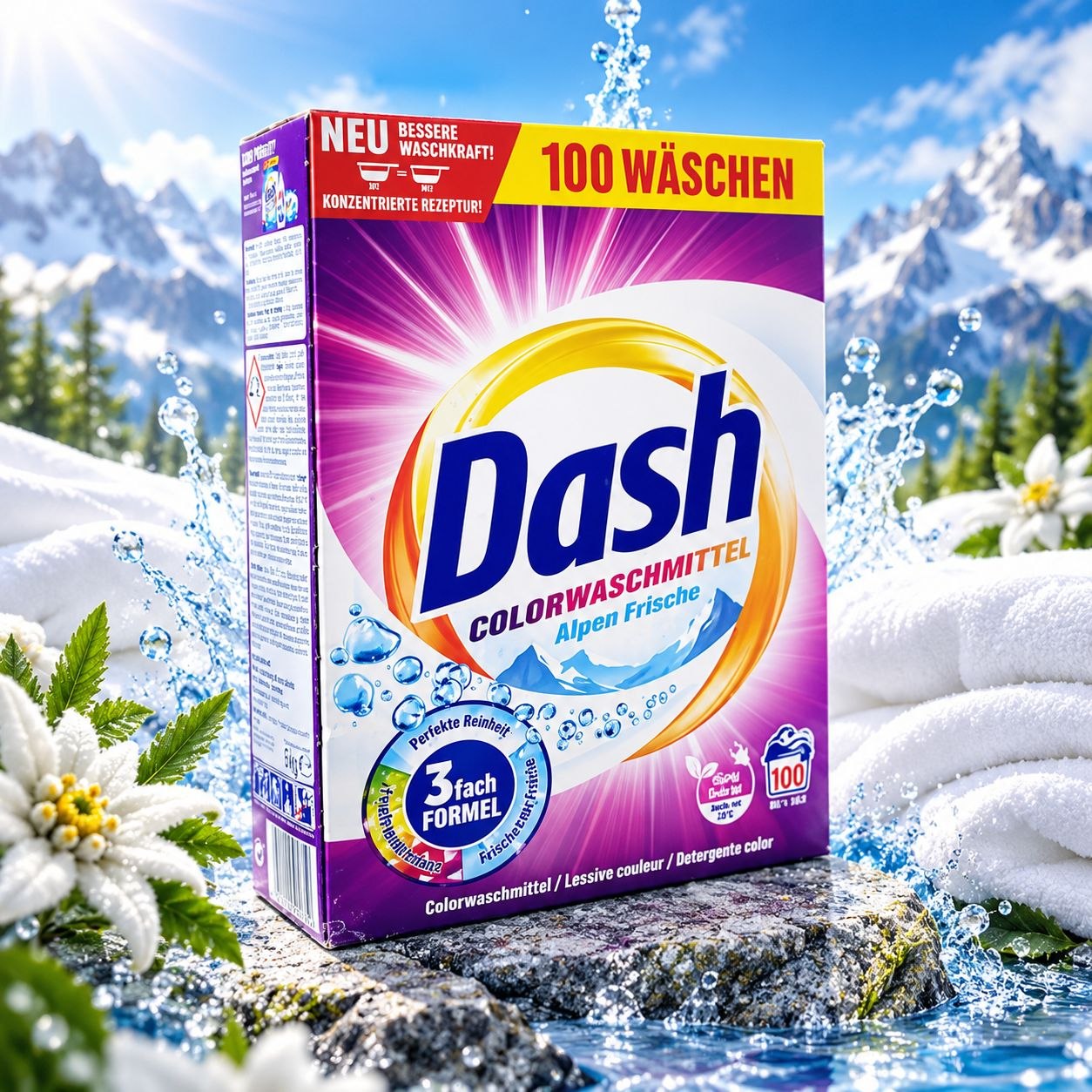 Dash Colorwaschmittel washing powder 5 kg / 100 washes