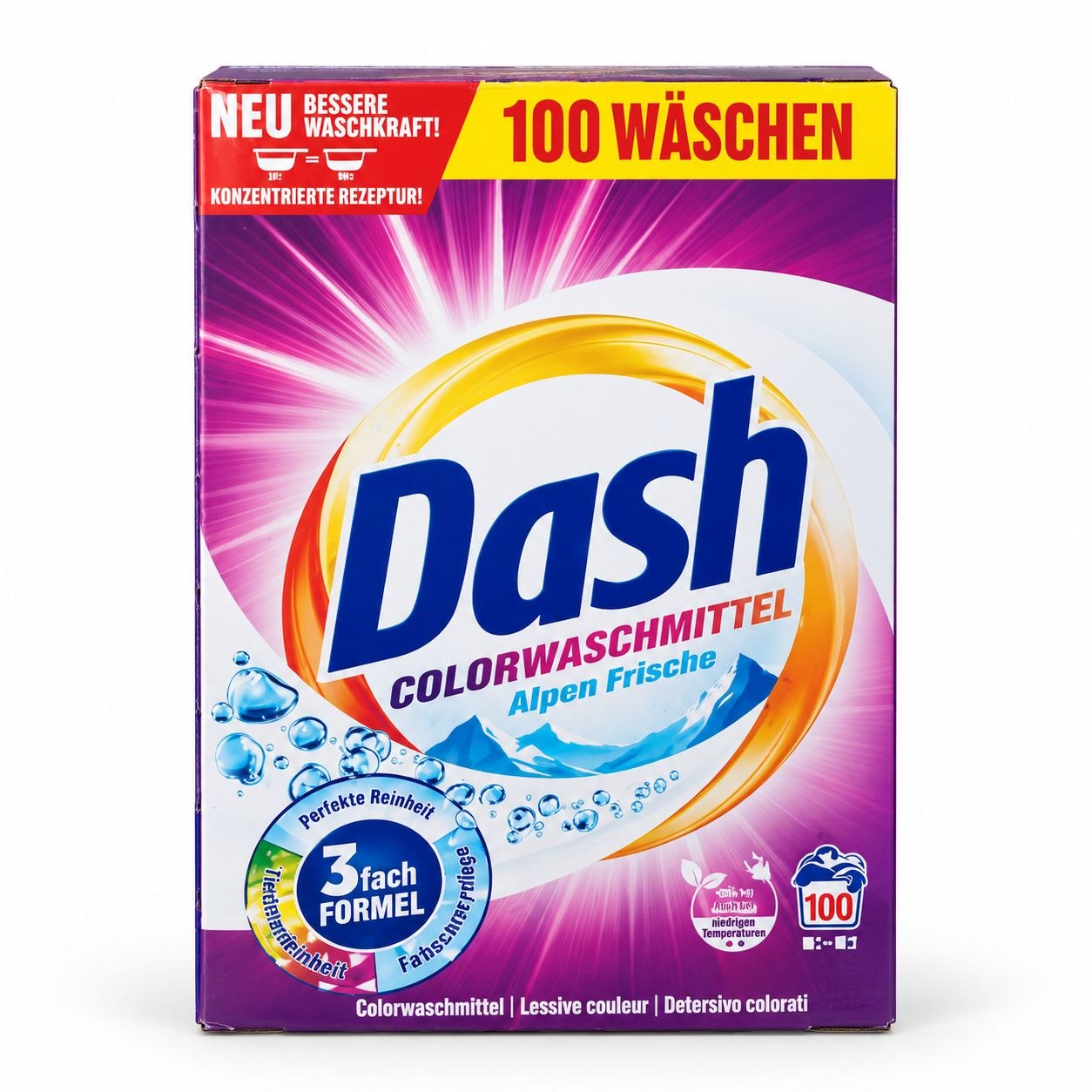 Dash Colorwaschmittel washing powder 5 kg / 100 washes - Лицевая