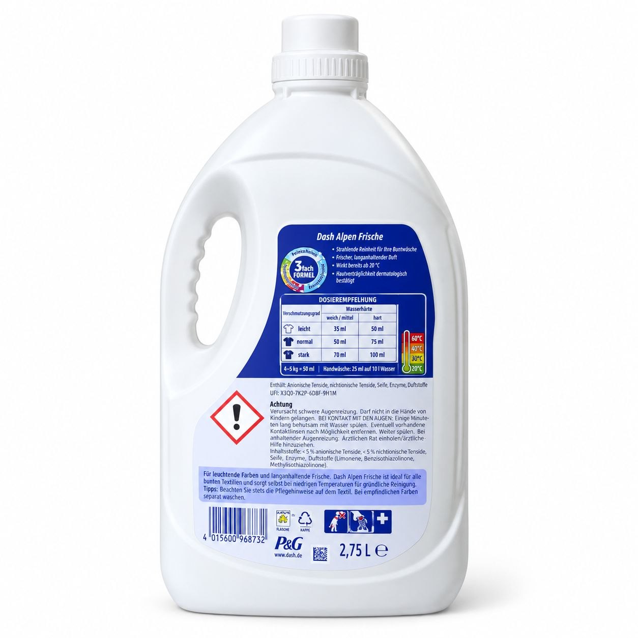 DASH GEL (5L)(100стир) Vollwaschmittel - Обратная
