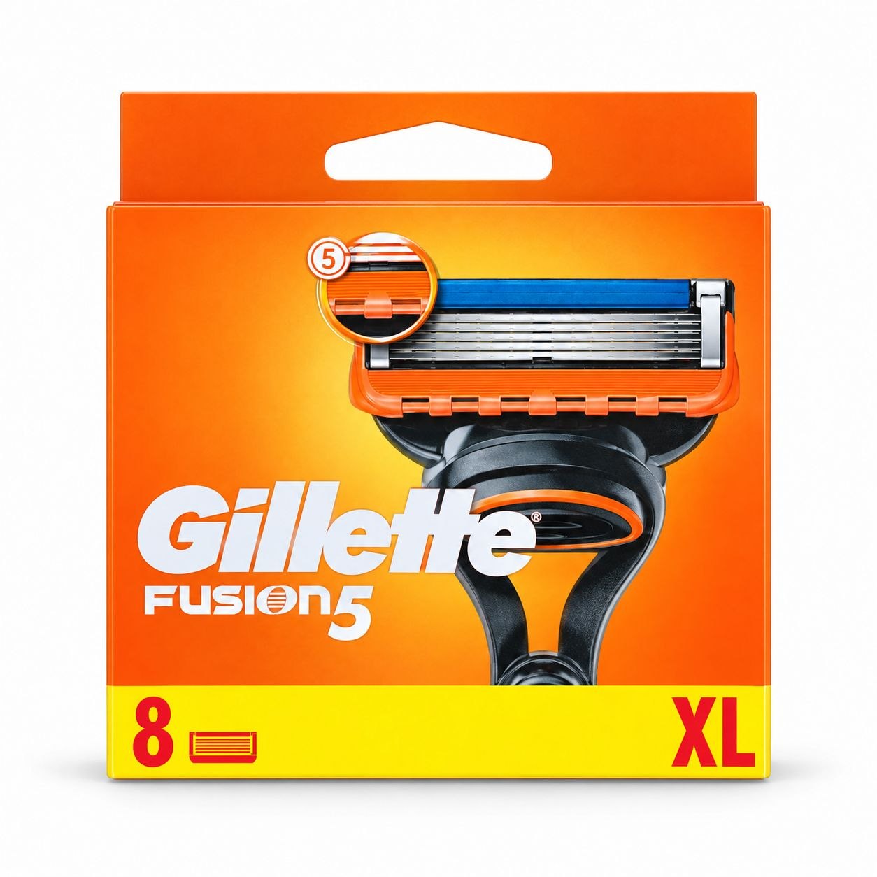 Gillette Fusion сменные кассеты 8 шт - Лицевая