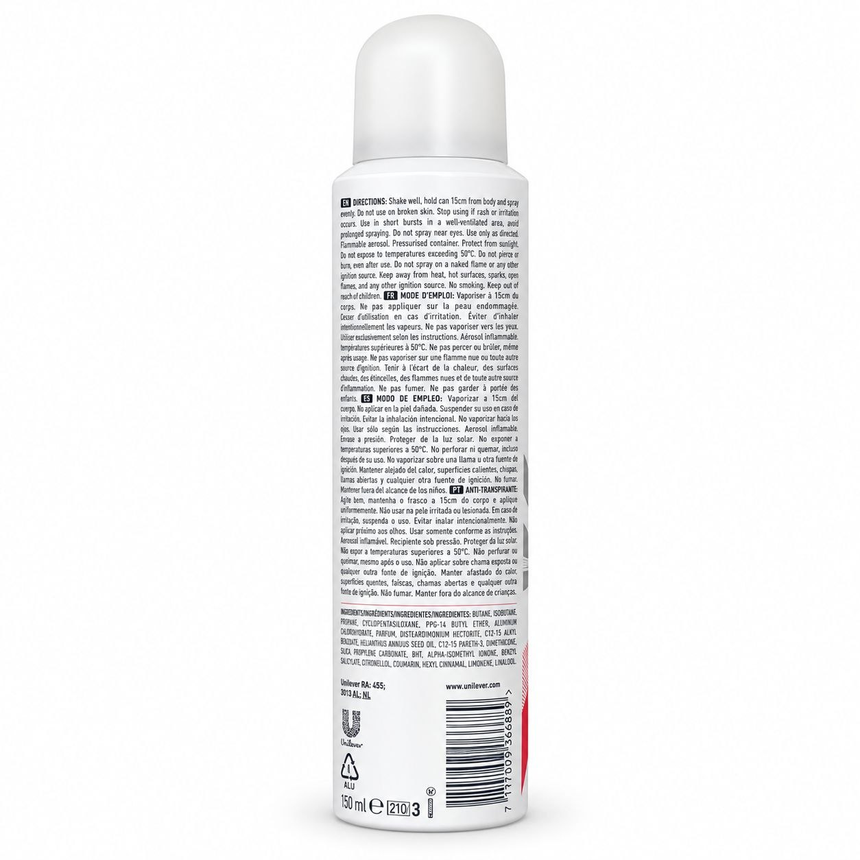 Rexona Body Spray (200) (L) Antibacterial - Обратная