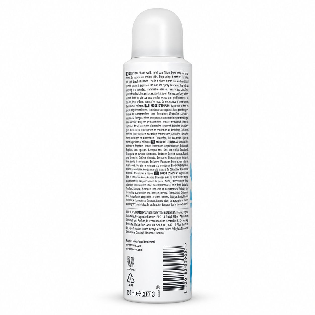 Rexona Body Spray (200) (L) Cotton Dry - Обратная