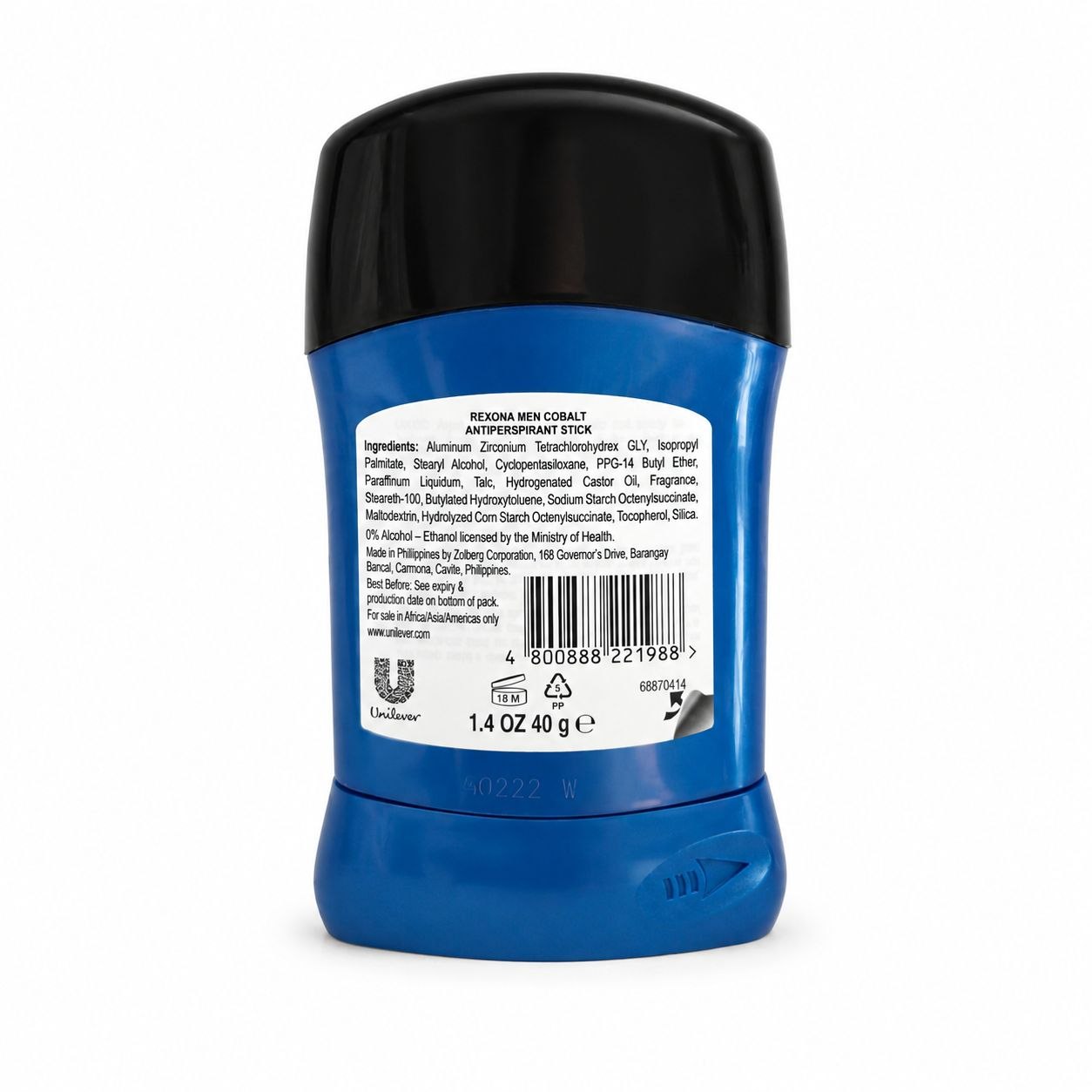 Rexona Men Cobalt дезодорант-стик 40 г - Обратная