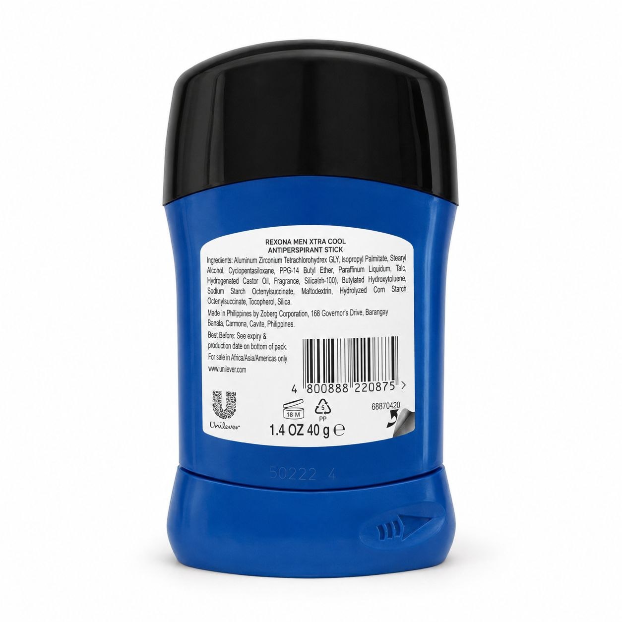 Rexona Men Xtra Cool дезодорант-стик 40 г - Обратная