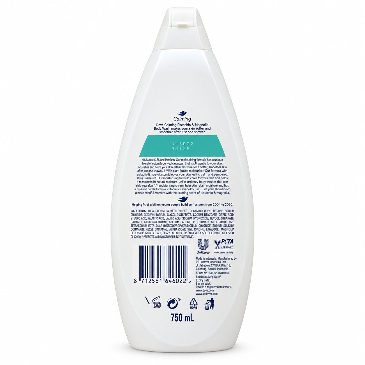 Dove Calming гель для душа 750 мл - Обратная