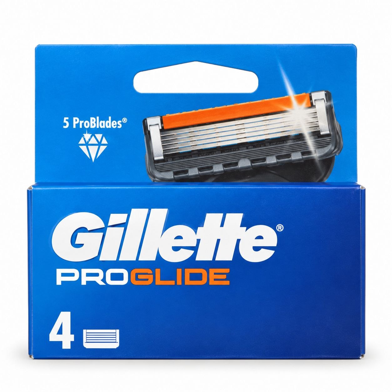 Gillette ProGlide сменные кассеты 4 шт - Лицевая