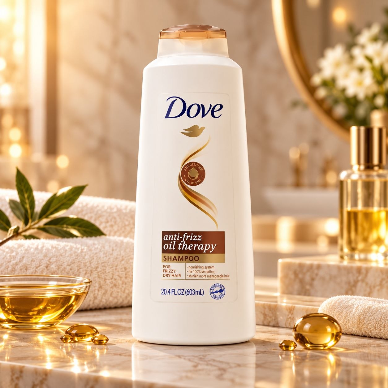 Dove Anti-Frizz Oil Therapy шампунь 600 мл