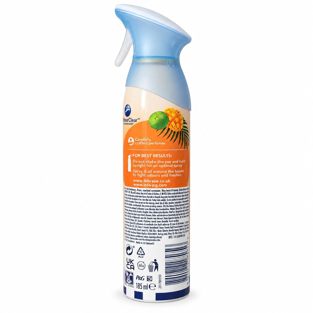 Febreze Fruit Tropics освежитель воздуха 185 мл - Обратная