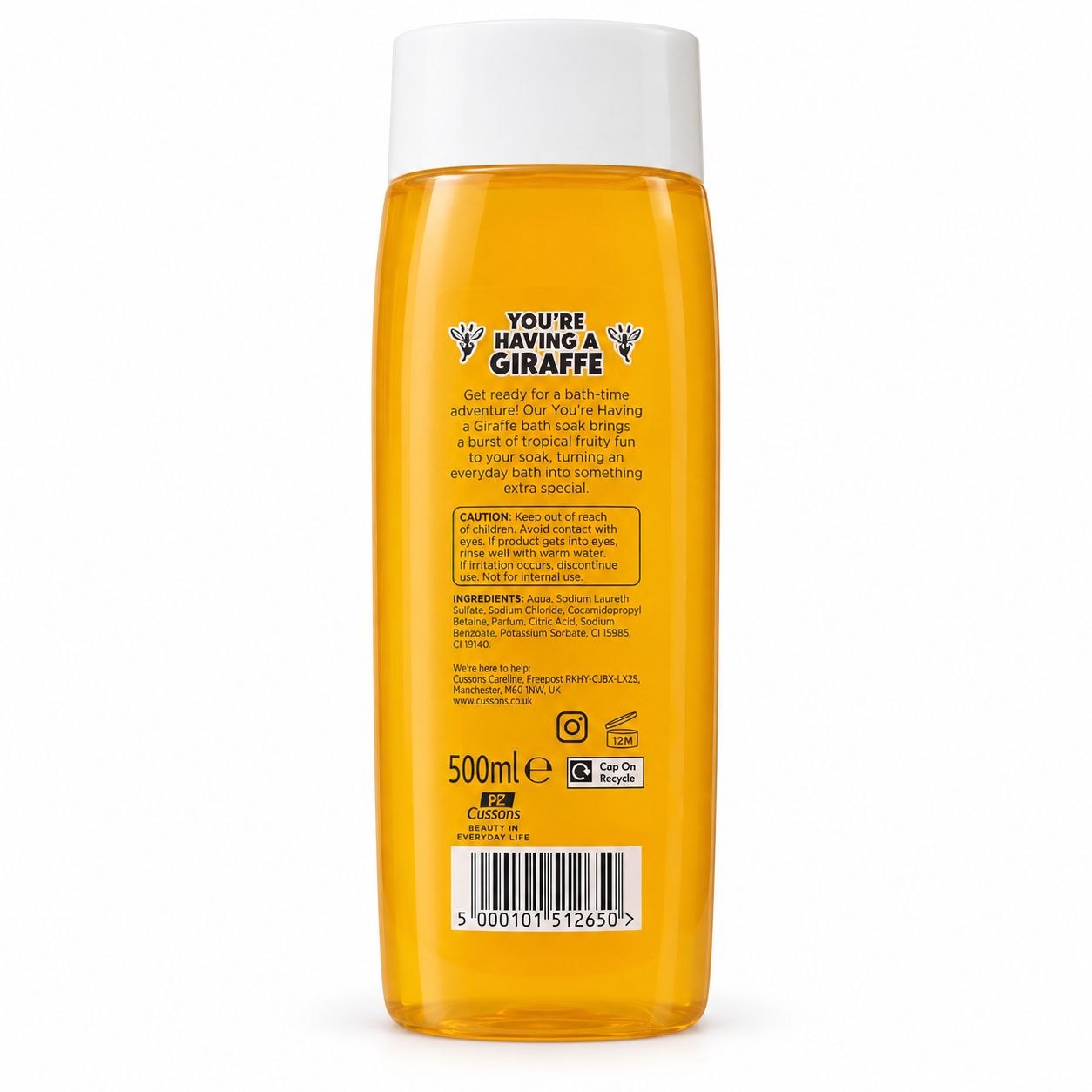 Cussons Creations Paradise Fruits пена для ванны 500 мл - Обратная