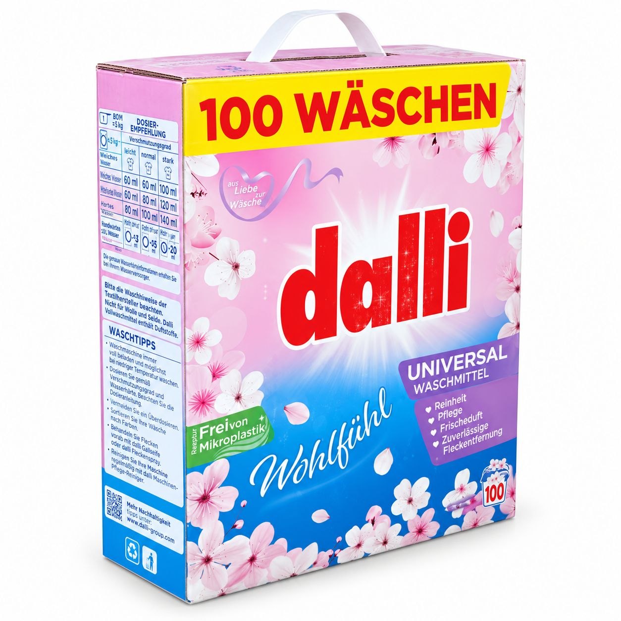 Dalli Universal Vollwaschmittel стиральный порошок 6 кг, 100 стирок - Лицевая