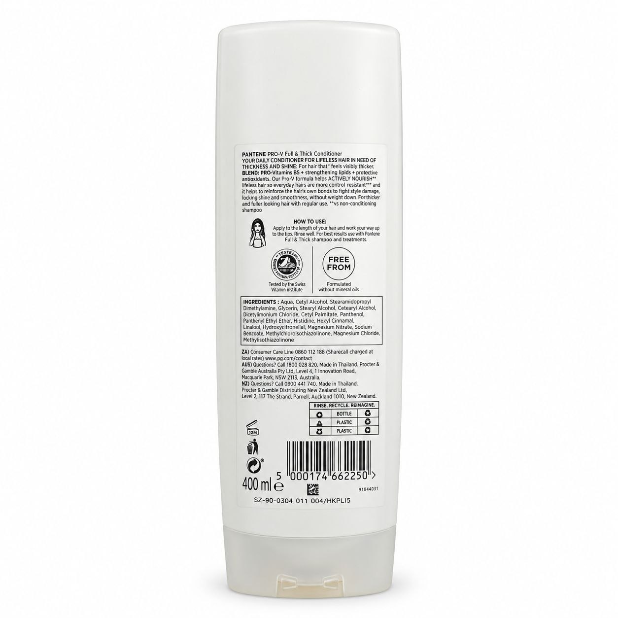 Pantene Full & Thick кондиционер для волос 400 мл - Обратная
