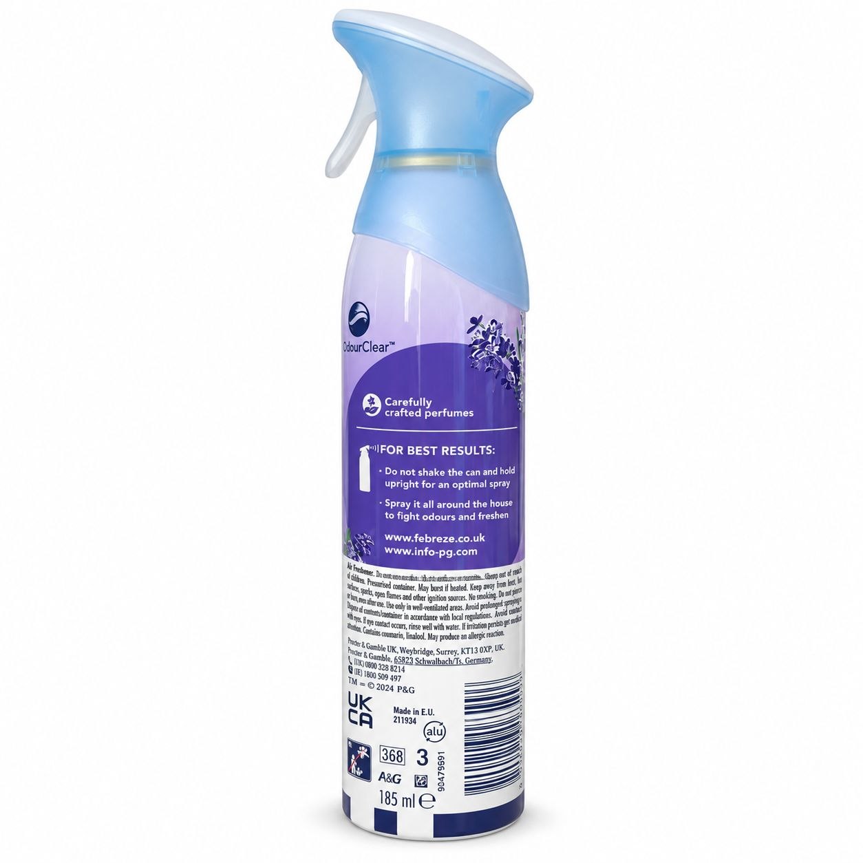 Febreze Lavender освежитель воздуха 185 мл - Обратная