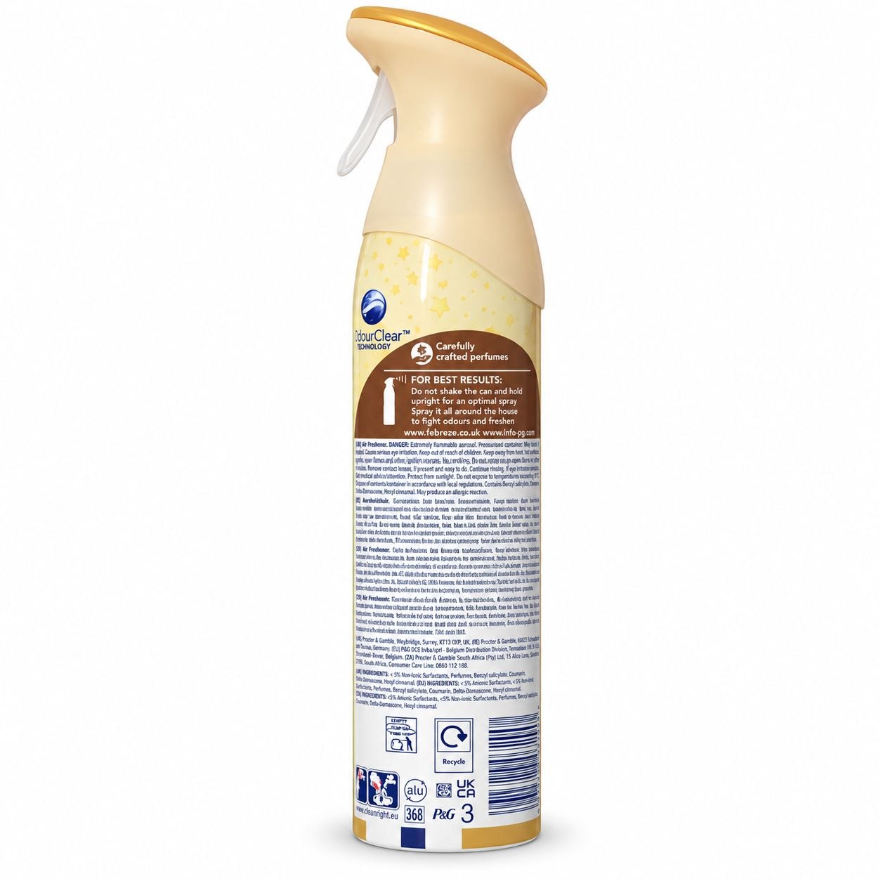 Febreze Vanilla Cookie освежитель воздуха 185 мл - Обратная