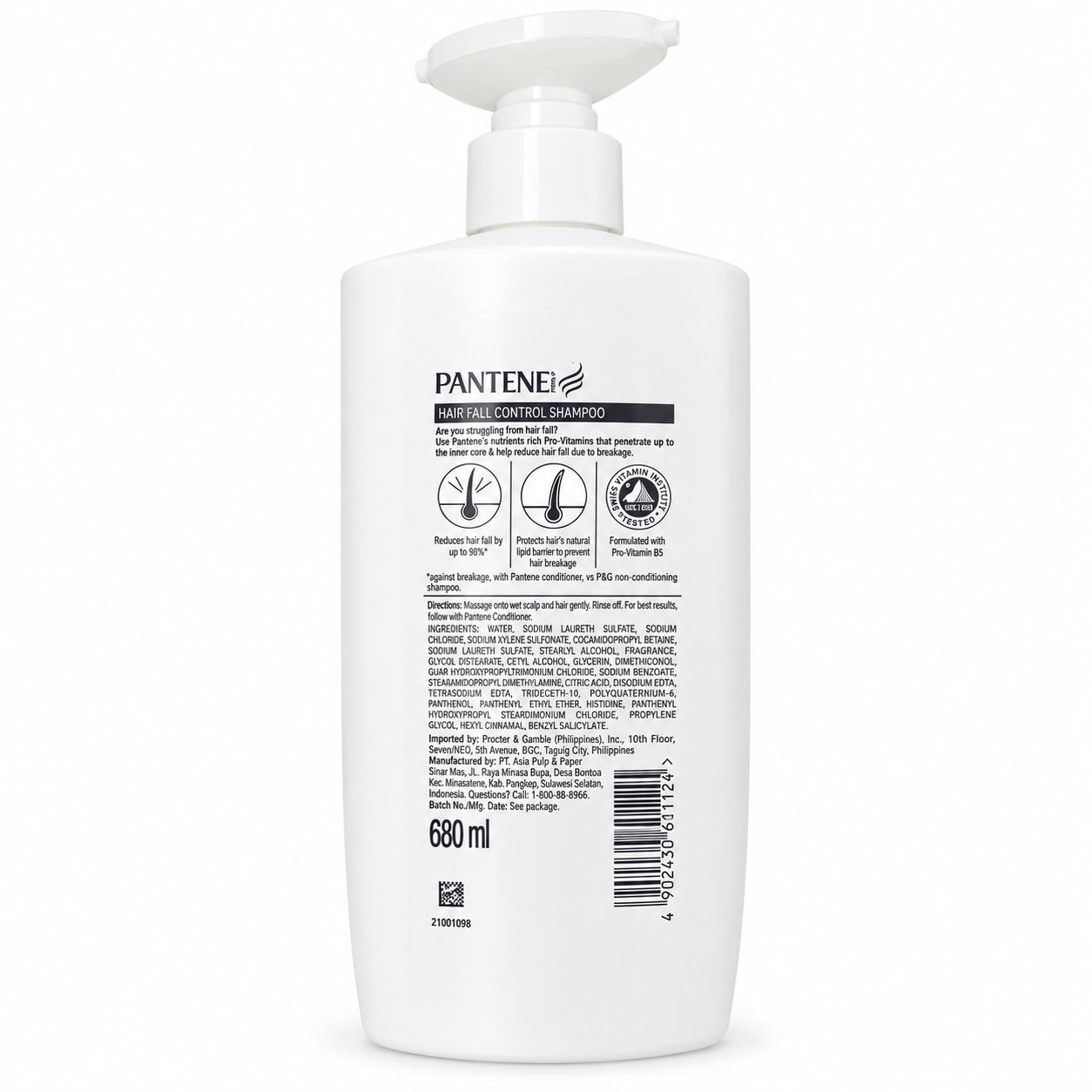 Pantene Anti Hair Fall шампунь 600 мл - Обратная