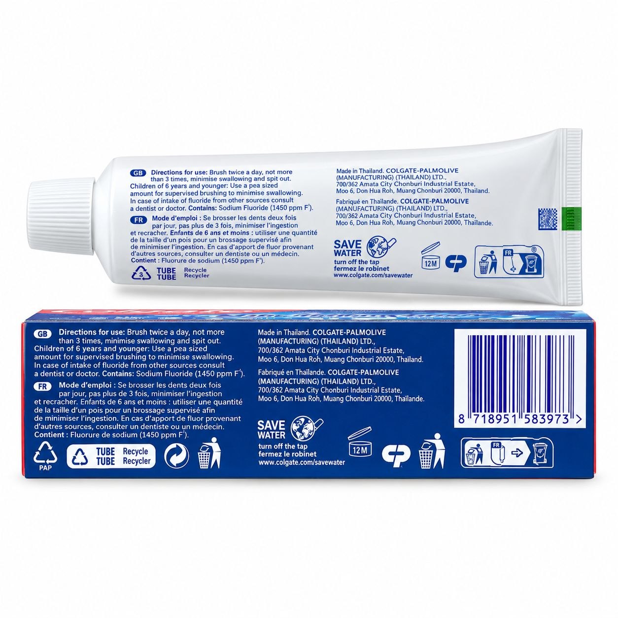 Colgate MaxFresh Cool Mint зубная паста 100 мл - Обратная