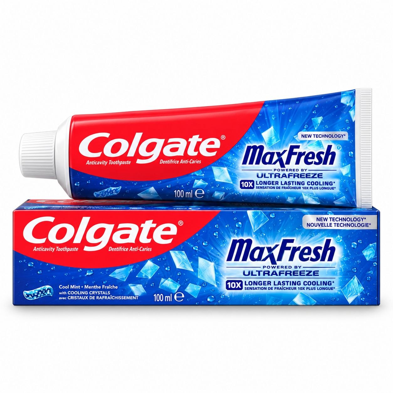 Colgate MaxFresh Cool Mint зубная паста 100 мл - Лицевая
