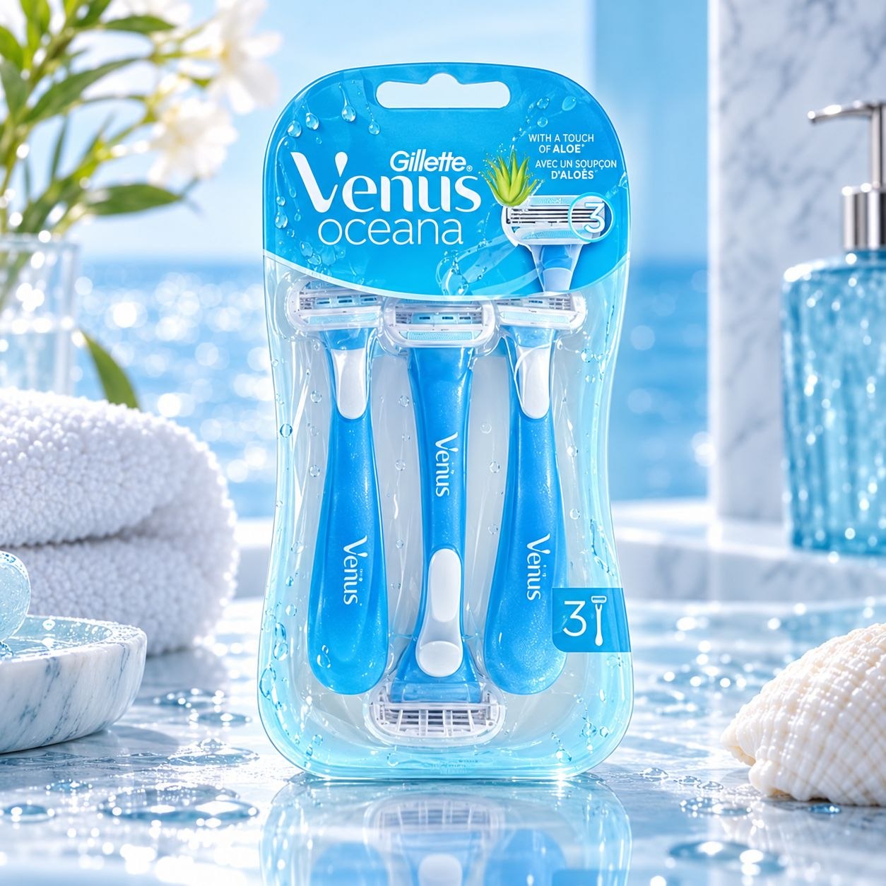 Gillette Venus Oceana одноразовые станки 3 шт
