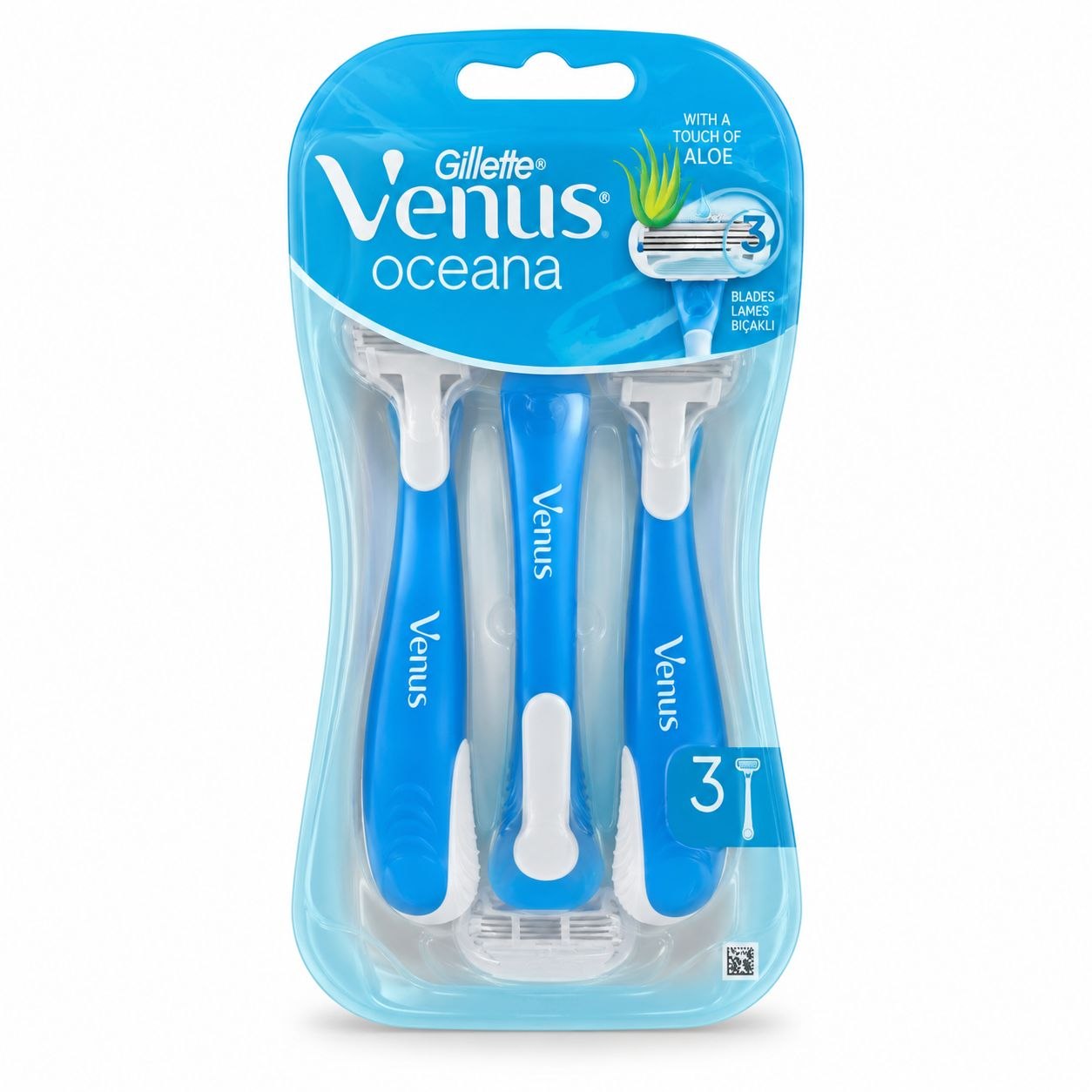 Gillette Venus Oceana одноразовые станки 3 шт - Лицевая