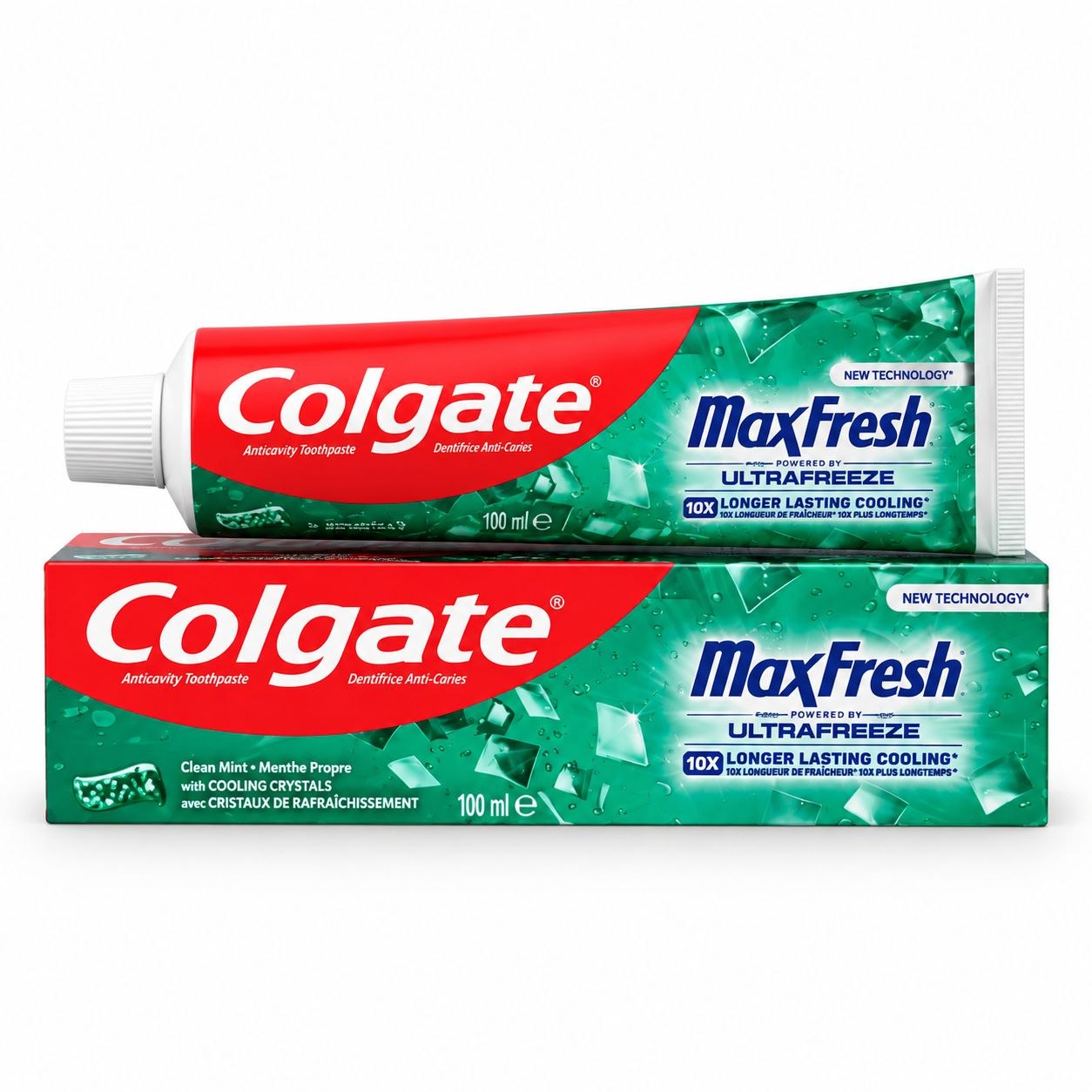 Colgate MaxFresh Clean Mint зубная паста 100 мл - Лицевая