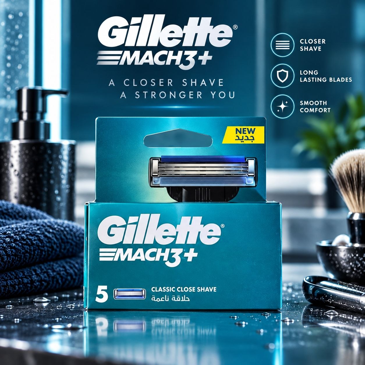 Gillette Mach3+ сменные кассеты 5 шт
