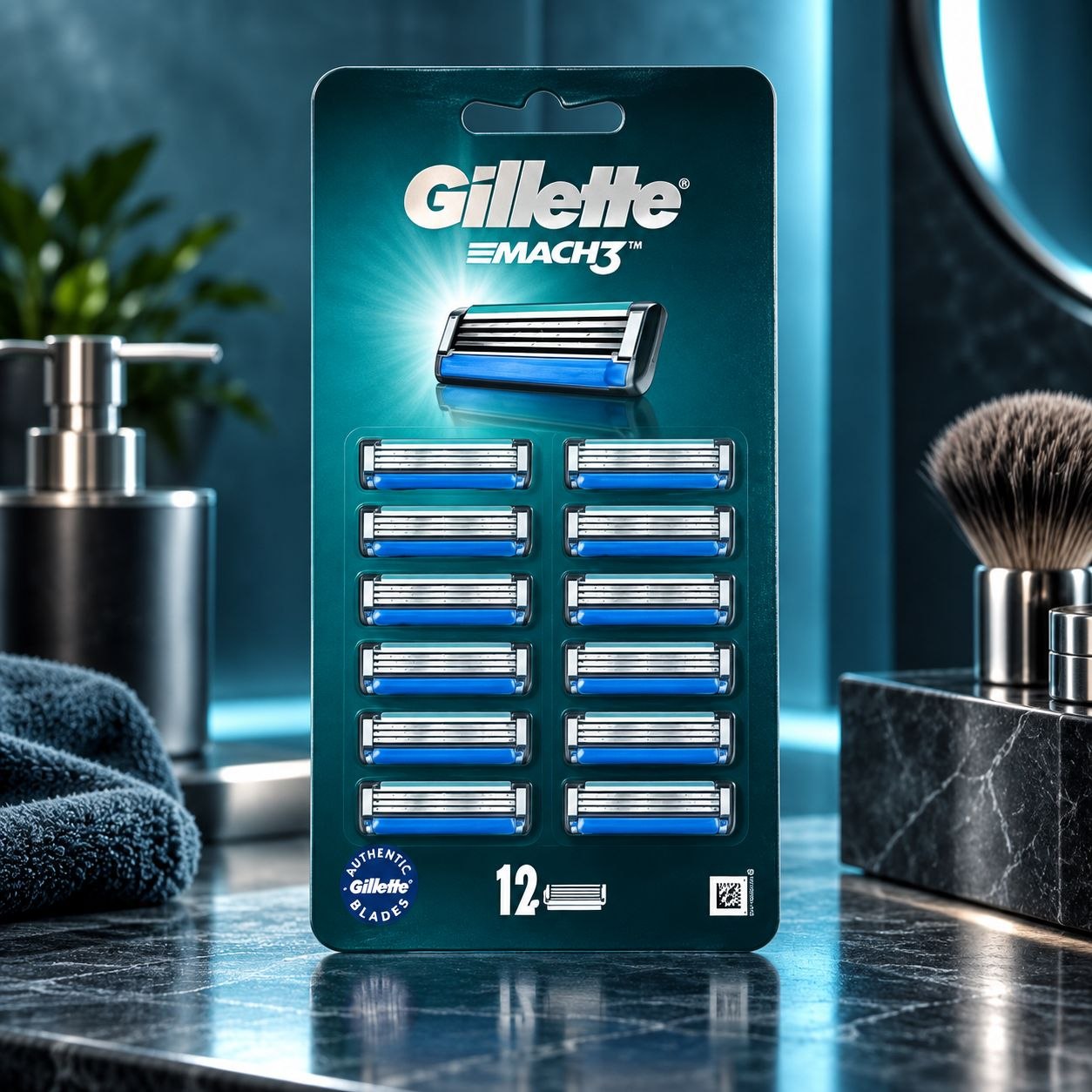 Gillette Mach3 сменные кассеты 12 шт
