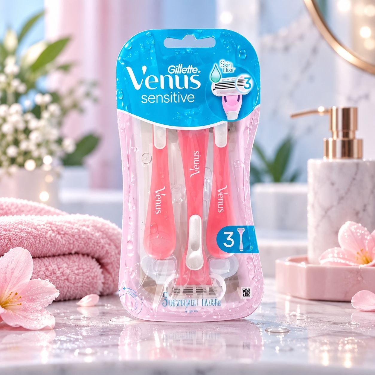 Gillette Venus Sensitive одноразовые станки 3 шт