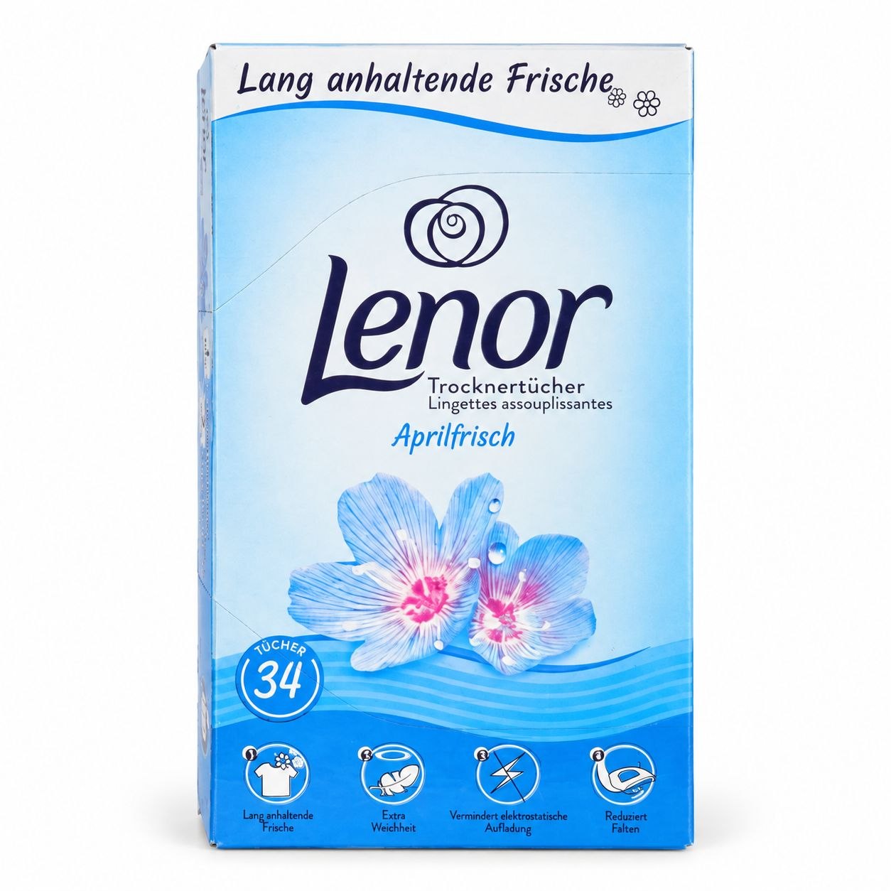 Lenor Aprilfrisch салфетки для сушильной машины 34 шт - Лицевая
