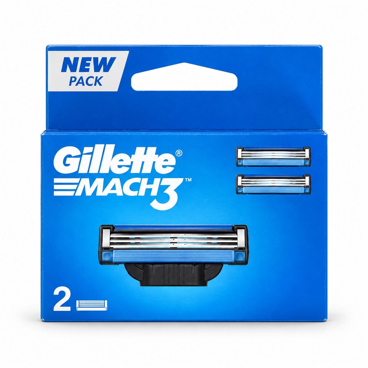 Gillette Mach3 сменные кассеты 2 шт - Лицевая