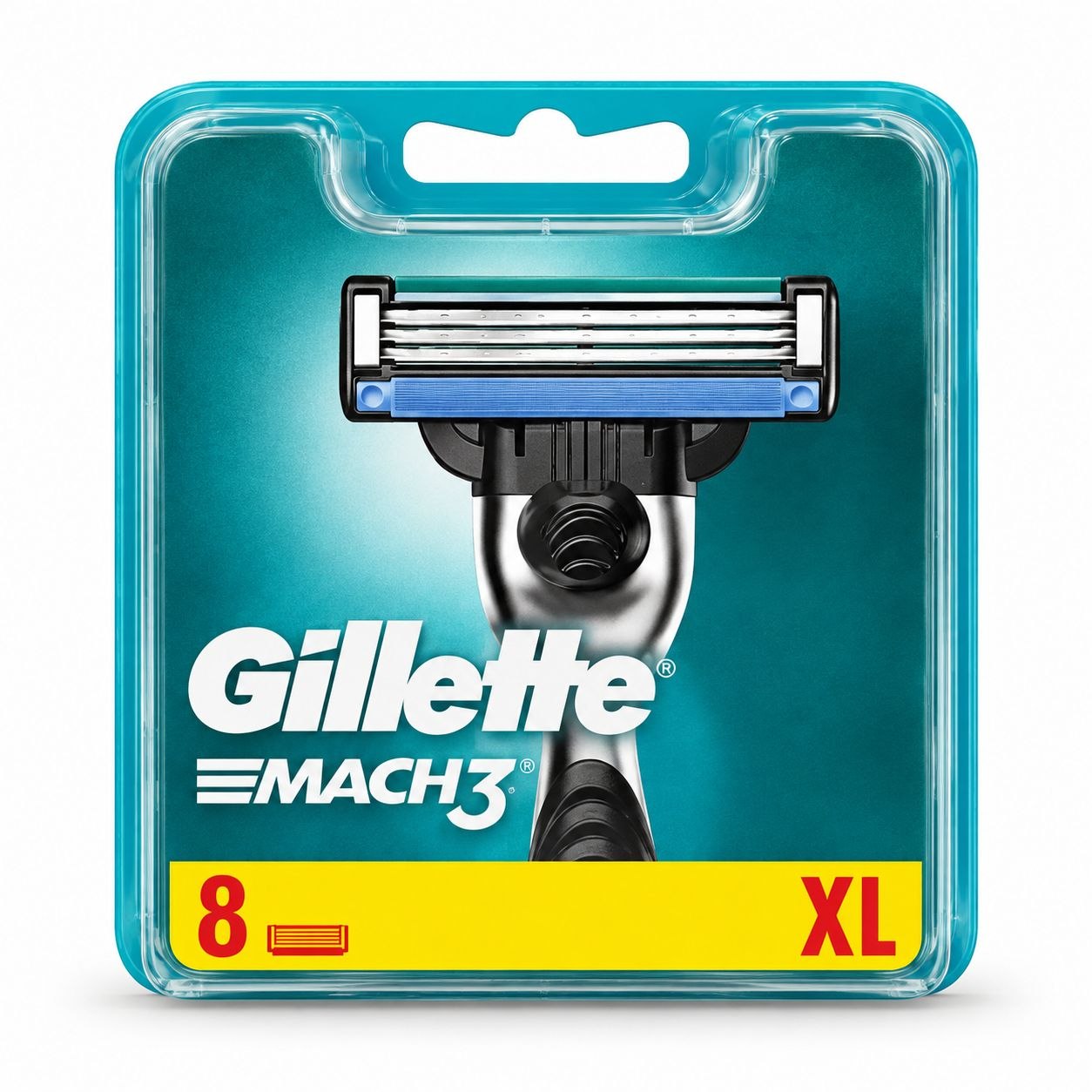 Gillette Mach3 сменные кассеты 8 шт - Лицевая