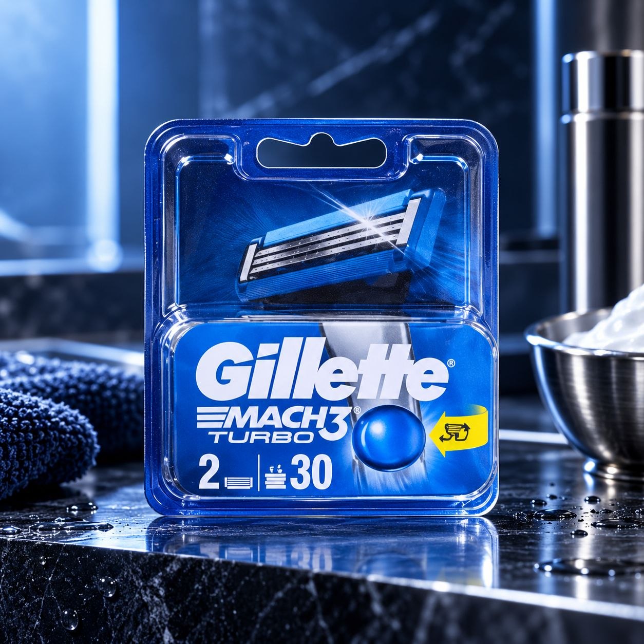Gillette Mach3 Turbo сменные кассеты 2 шт