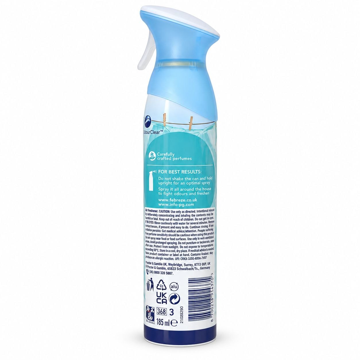 Febreze Fresh Linen освежитель воздуха 185 мл - Обратная