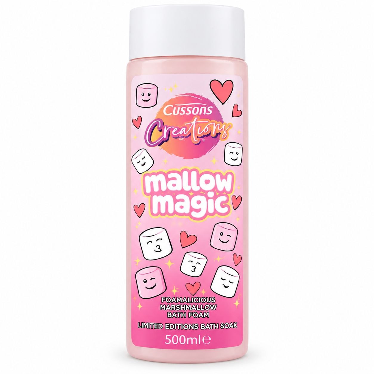 Cussons Creations Mallow Magic пена для ванны 500 мл - Лицевая