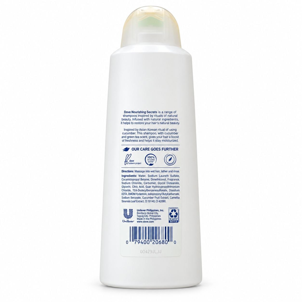 Dove Nourishing Secrets Cool Moisture шампунь 603 мл - Обратная