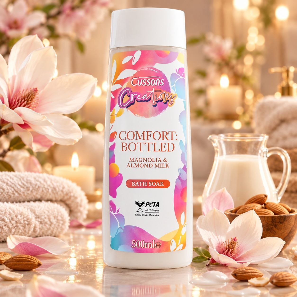 Cussons Creations Magnolia & Almond Milk пена для ванны 500 мл