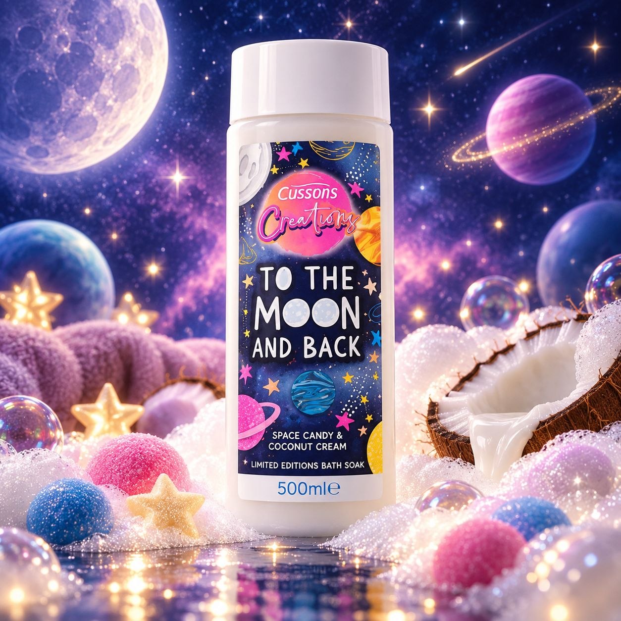 Cussons Creations To the Moon and Back Space Candy пена для ванны 500 мл