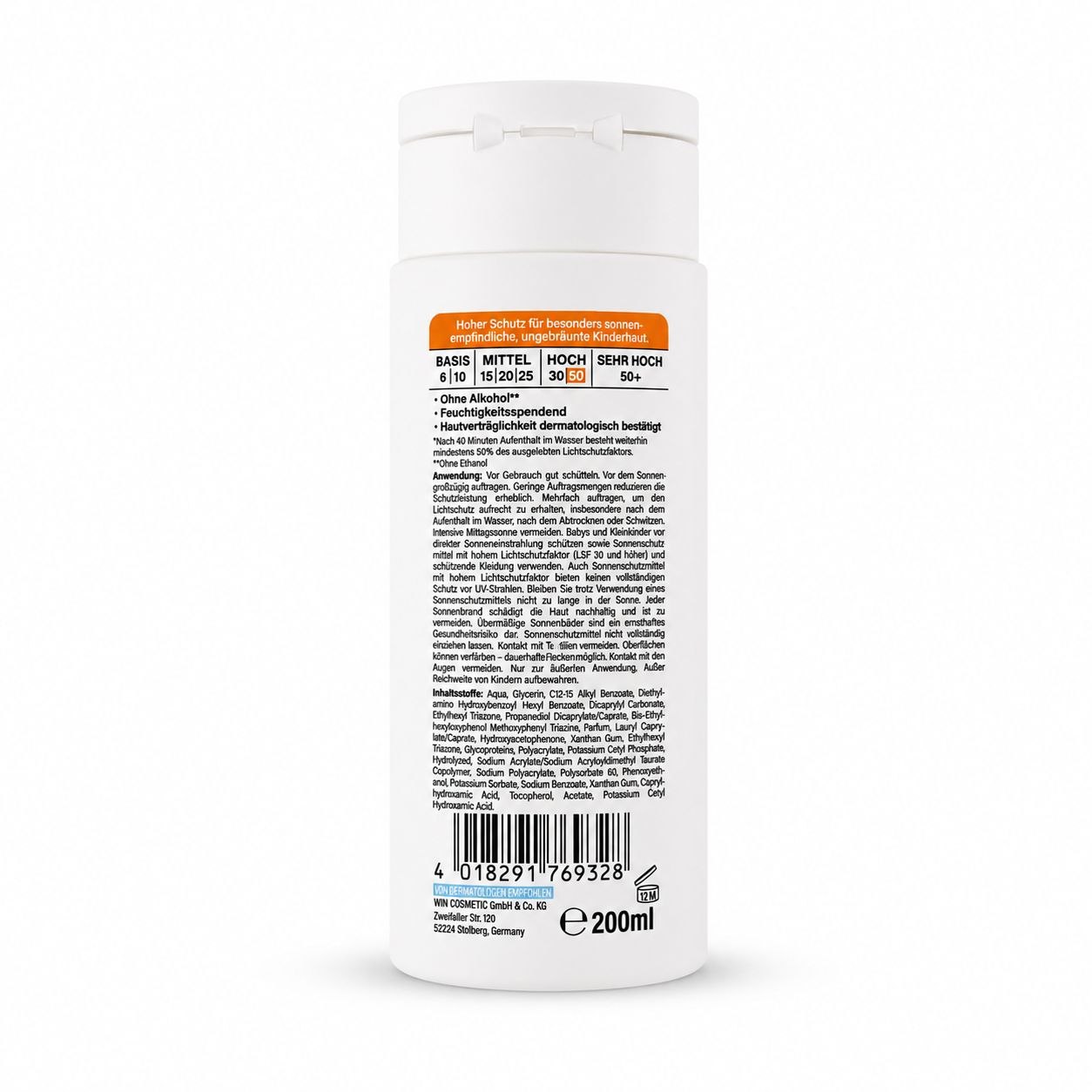 SunMed Sunblock Lotion SPF50 200 мл Kids - Обратная