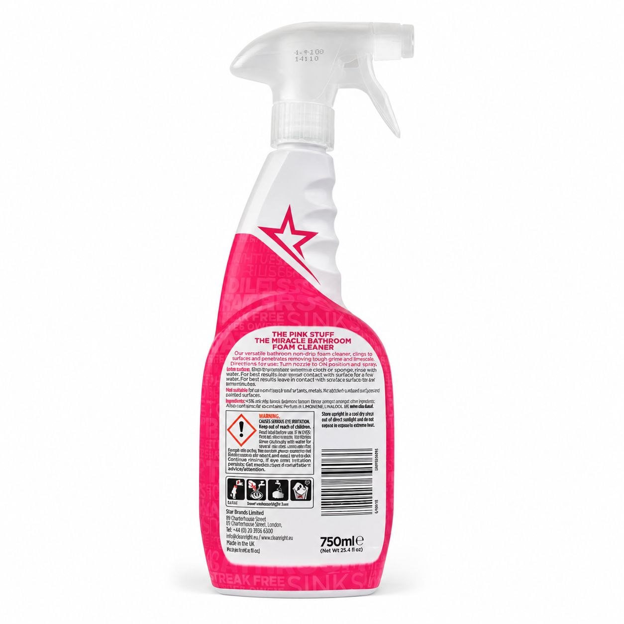 THE PINK STUFF Bathroom Cleaner (750ml) - Обратная