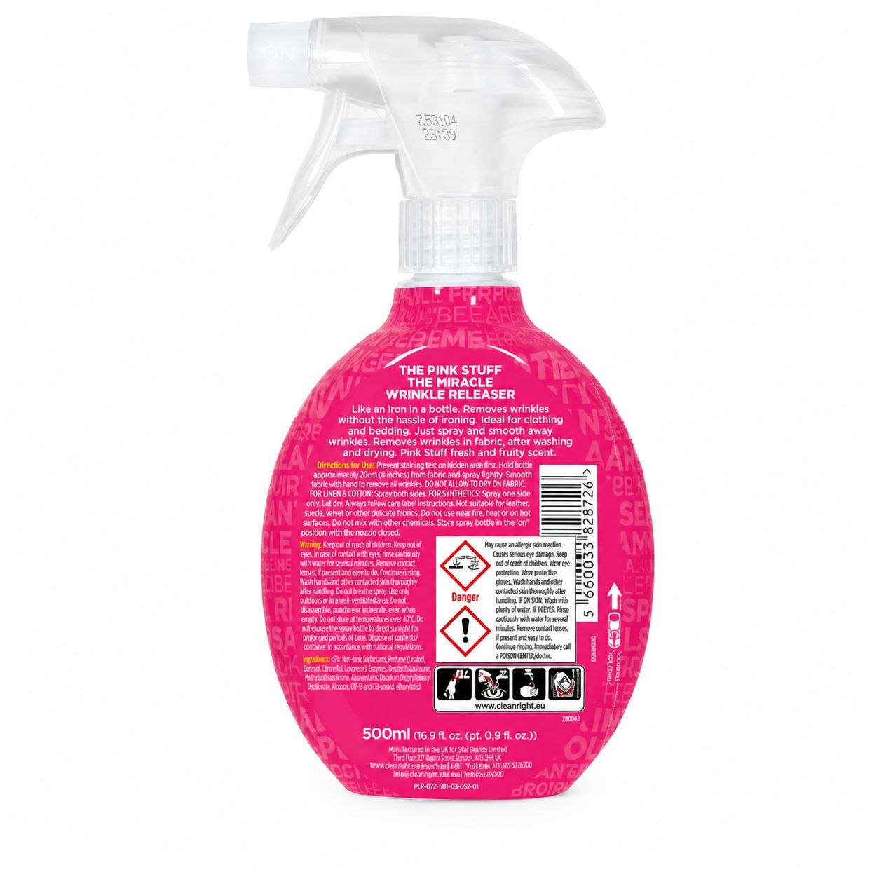 THE PINK STUFF Wrinkle Releaser (500ml) - Обратная