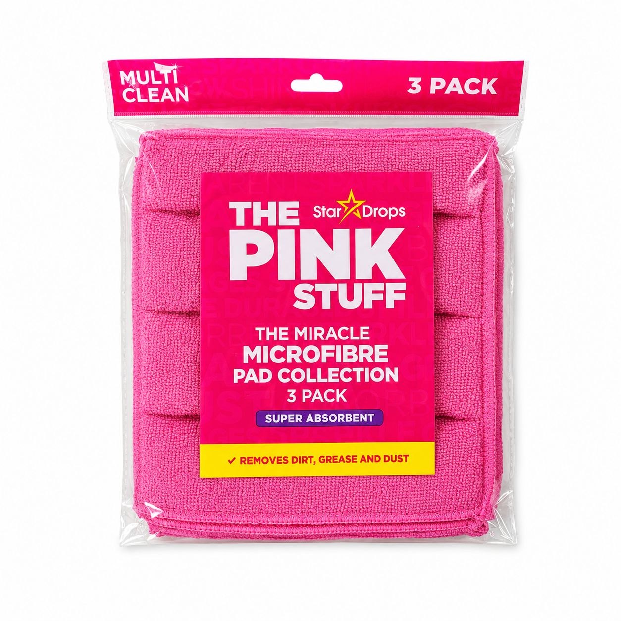 THE PINK STUFF Microfiber Sponge 3pcs - Лицевая